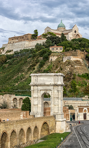 Ancona view of Hadrian's arch