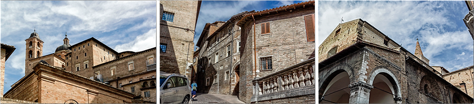3 views of Urbino