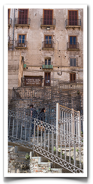 Steps up to Cosenza old town